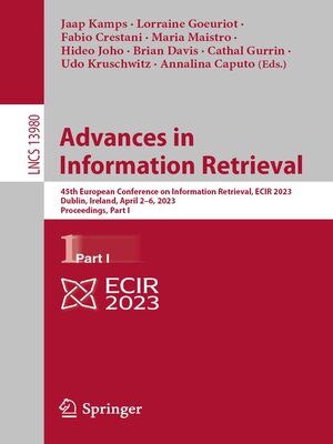 cover image of Advances in Information Retrieval